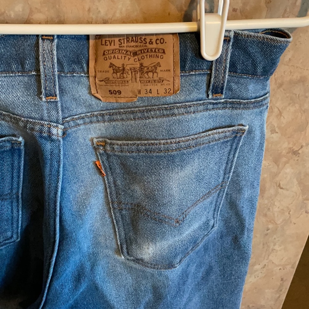 Vintage Levi’s, 509, W34 L32, orange tag, 1970/80, made in the USA